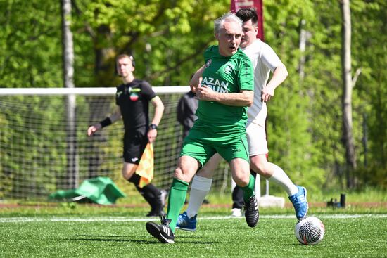 KAZANFORUM 2025. Football match between young diplomats and stars of FC Rubin