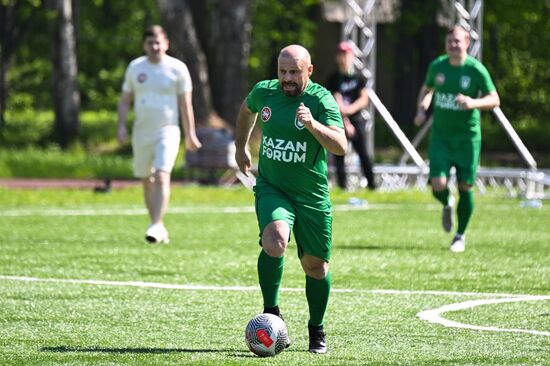 KAZANFORUM 2025. Football match between young diplomats and stars of FC Rubin