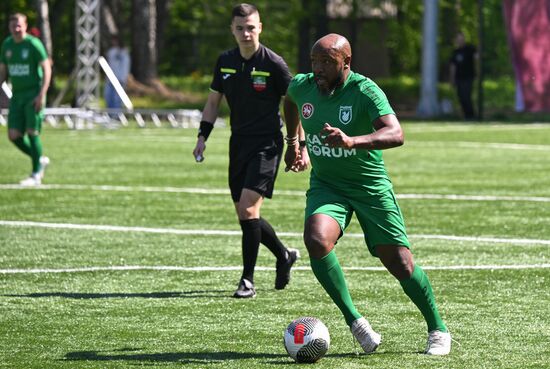 KAZANFORUM 2025. Football match between young diplomats and stars of FC Rubin