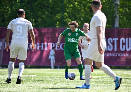 KAZANFORUM 2025. Football match between young diplomats and stars of FC Rubin