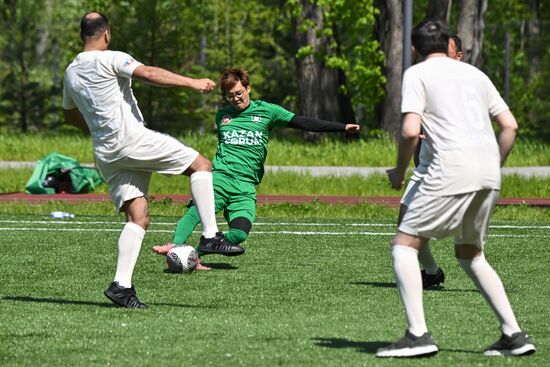 KAZANFORUM 2025. Football match between young diplomats and stars of FC Rubin
