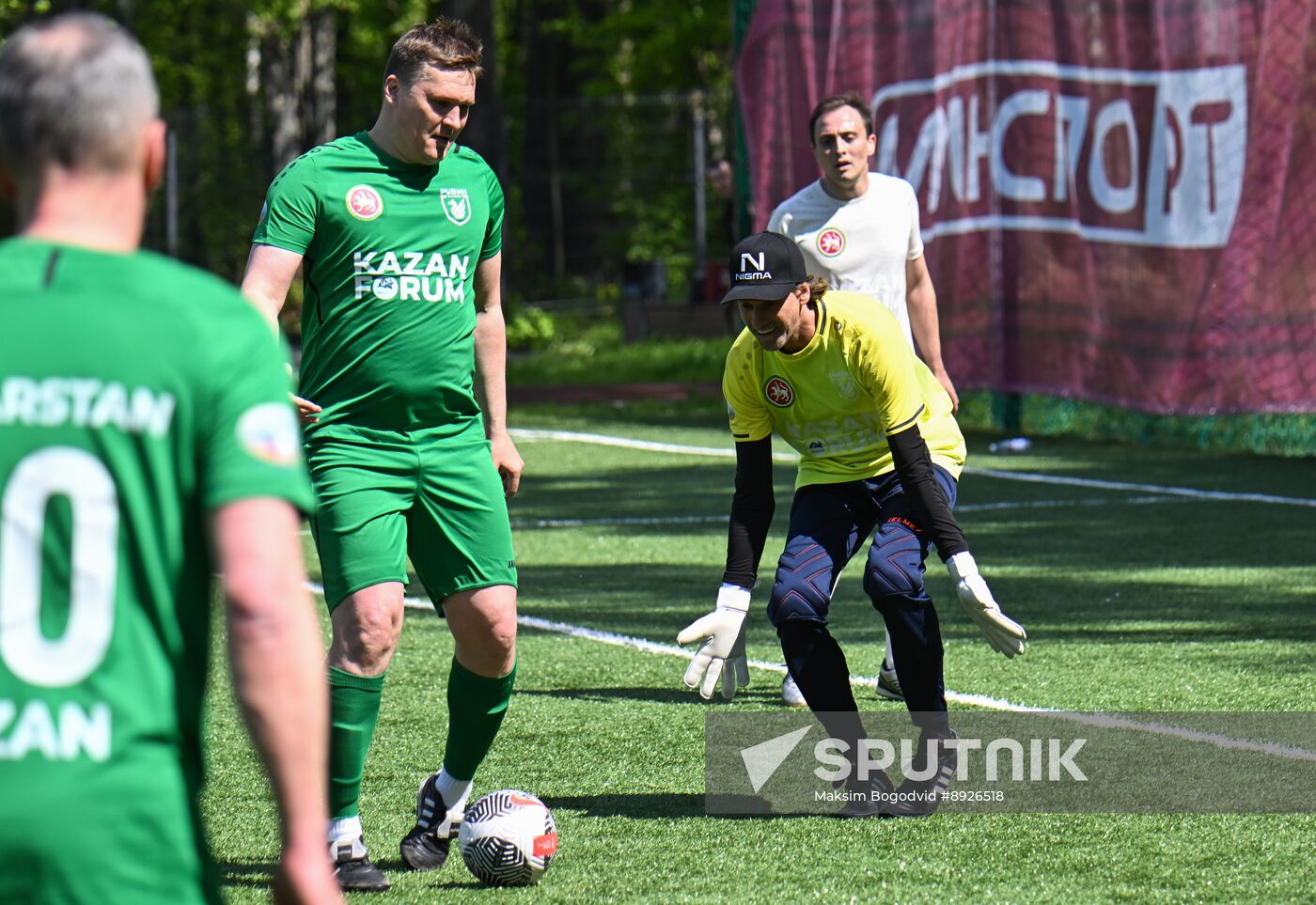 KAZANFORUM 2025. Football match between young diplomats and stars of FC Rubin