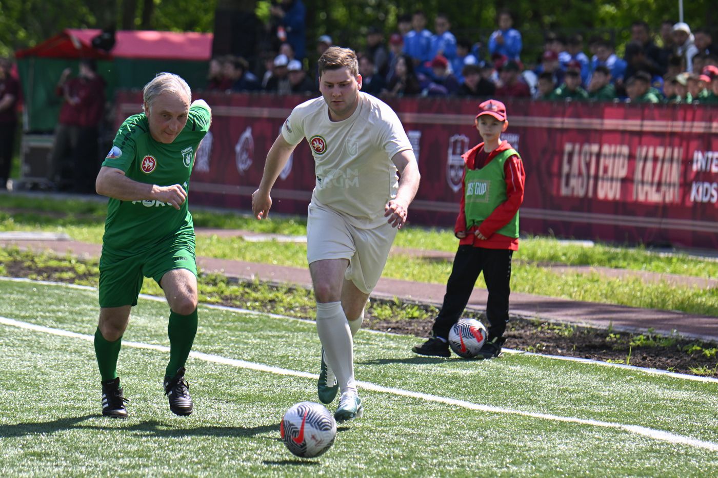 KAZANFORUM 2025. Football match between young diplomats and stars of FC Rubin