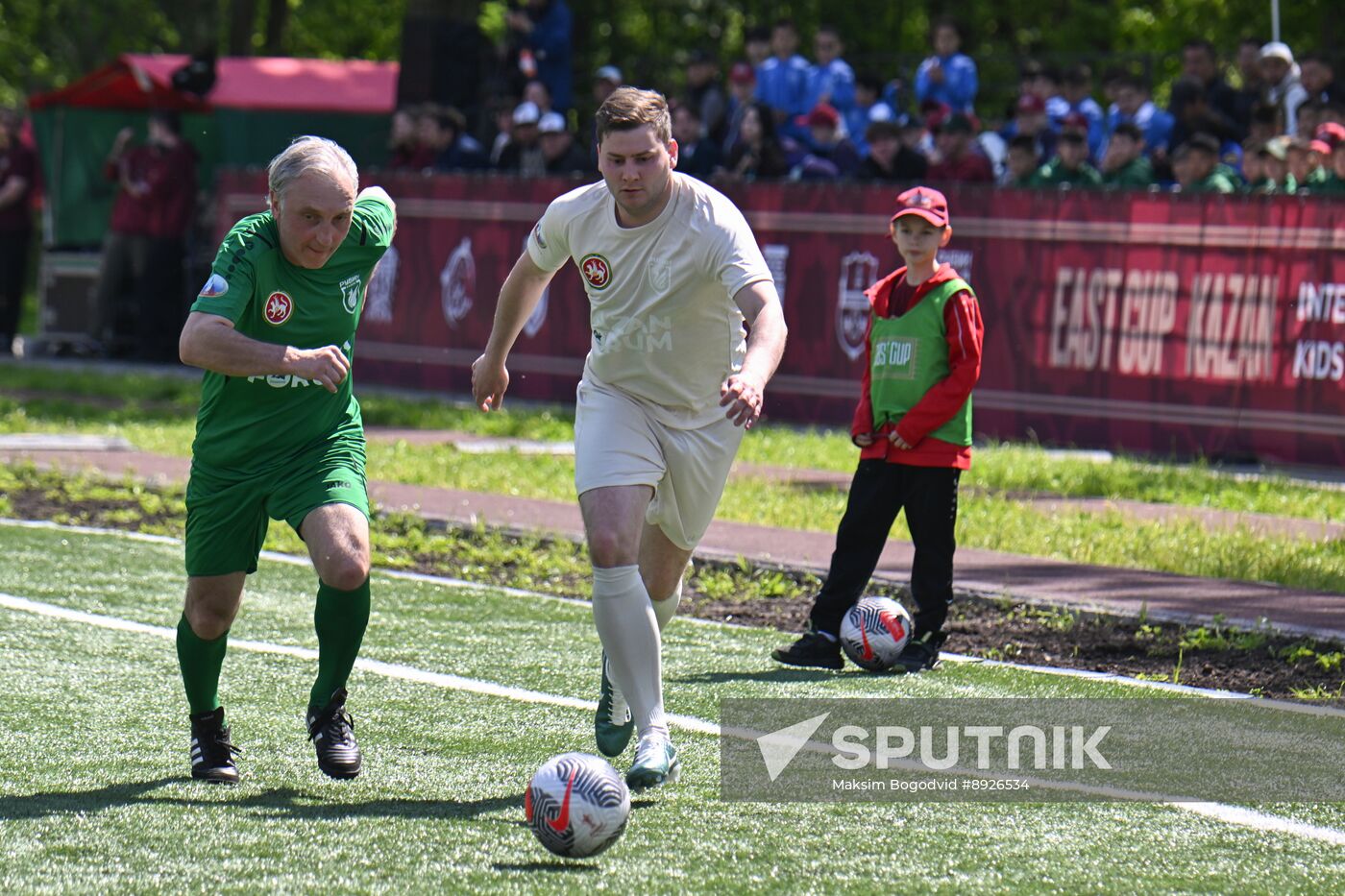 KAZANFORUM 2025. Football match between young diplomats and stars of FC Rubin
