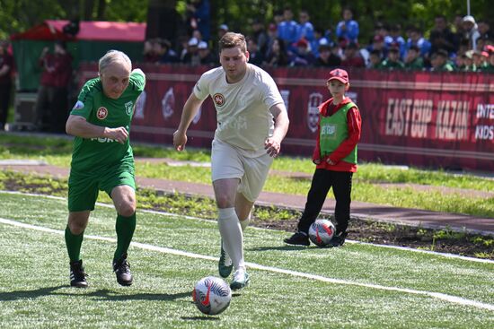 KAZANFORUM 2025. Football match between young diplomats and stars of FC Rubin