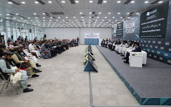 The XVI International Economic Forum “RUSSIA — ISLAMIC WORLD: KAZANFORUM” 2025. The Russian-Afghan Business Forum. Location: Russia, Republic of Tatarstan, Kazan. Author: Anatoly Medved/Sputnik. KAZANFORUM 2025. Russian-Afghan Business Forum