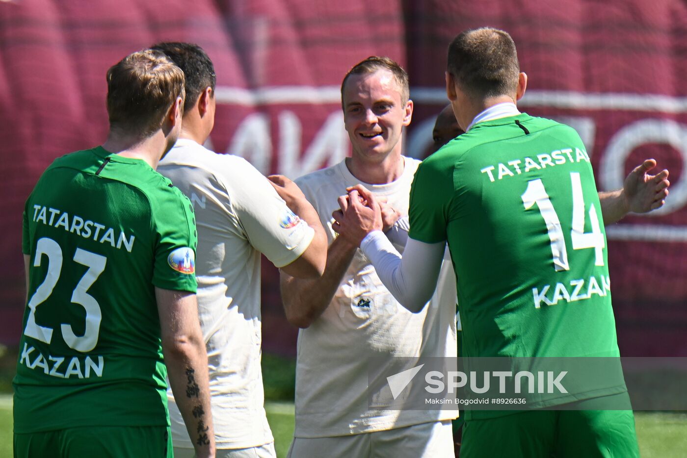 KAZANFORUM 2025. Football match between young diplomats and stars of FC Rubin