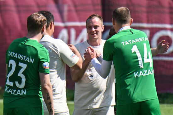 KAZANFORUM 2025. Football match between young diplomats and stars of FC Rubin