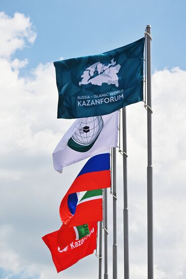 On the sidelines of the XVI International Economic Forum "RUSSIA - ISLAMIC WORLD: KAZANFORUM." Location: Russia, Republic of Tatarstan, Kazan. Author: Ilya Pitalev/Sputnik. "KAZANFORUM" 2025. On the sidelines