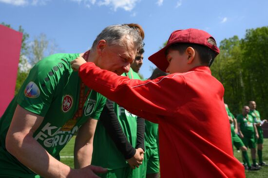 KAZANFORUM 2025. Football match between young diplomats and stars of FC Rubin