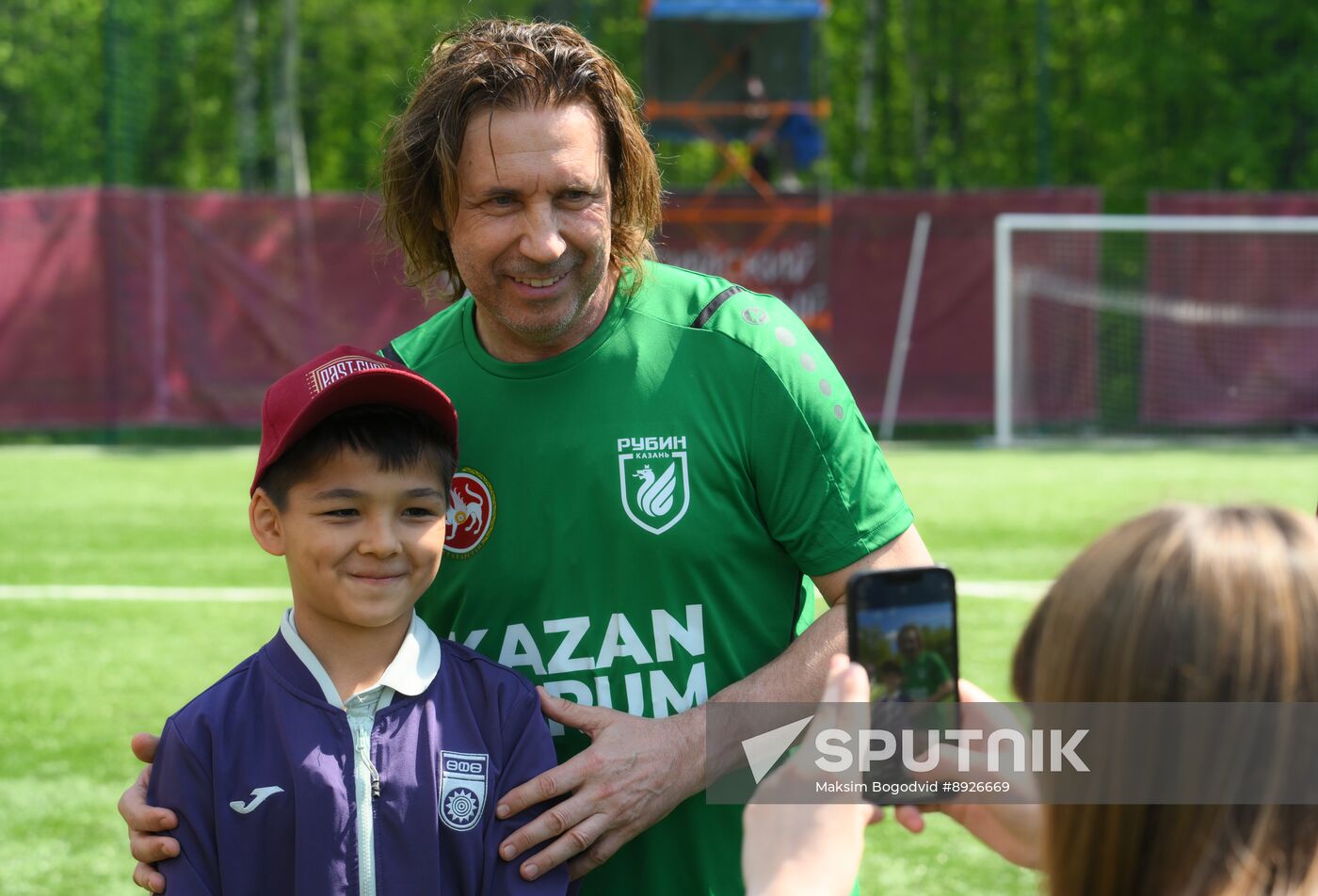 KAZANFORUM 2025. Football match between young diplomats and stars of FC Rubin