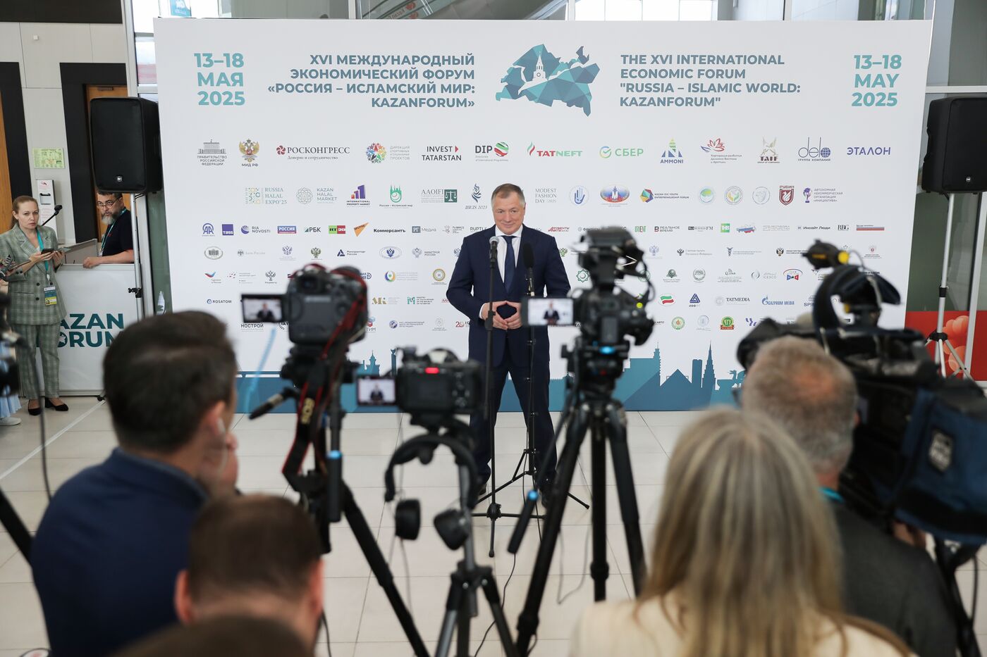 KAZANFORUM 2025. Press scrums