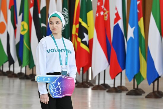 On the sidelines of the XVI International Economic Forum "RUSSIA - ISLAMIC WORLD: KAZANFORUM." Location: Russia, Republic of Tatarstan, Kazan. Author: Ilya Pitalev/Sputnik. "KAZANFORUM" 2025. On the sidelines
