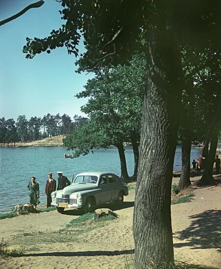 Family vacation on Lake Vijunele in Lithuania
