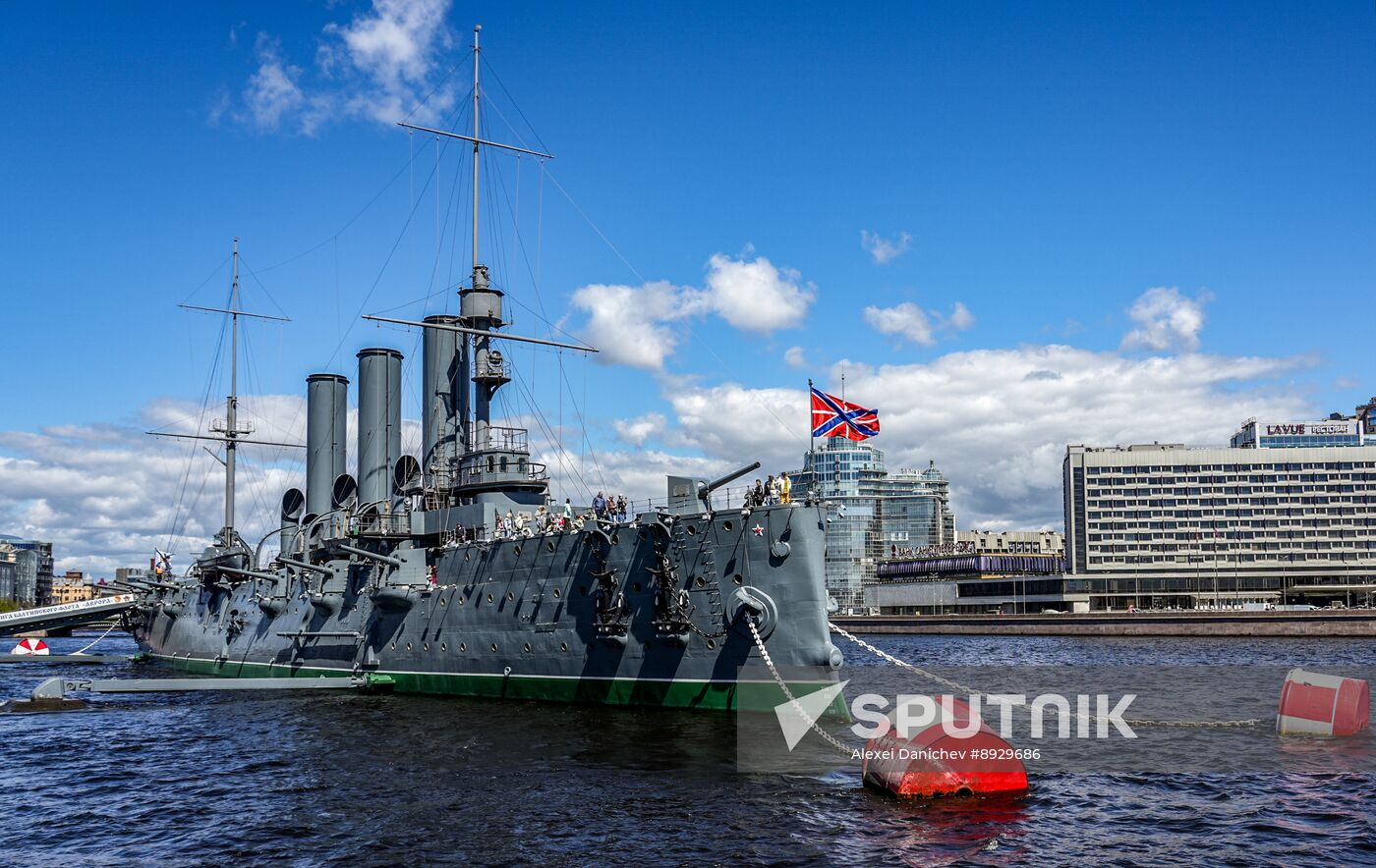 Russia Aurora Cruiser Anniversary