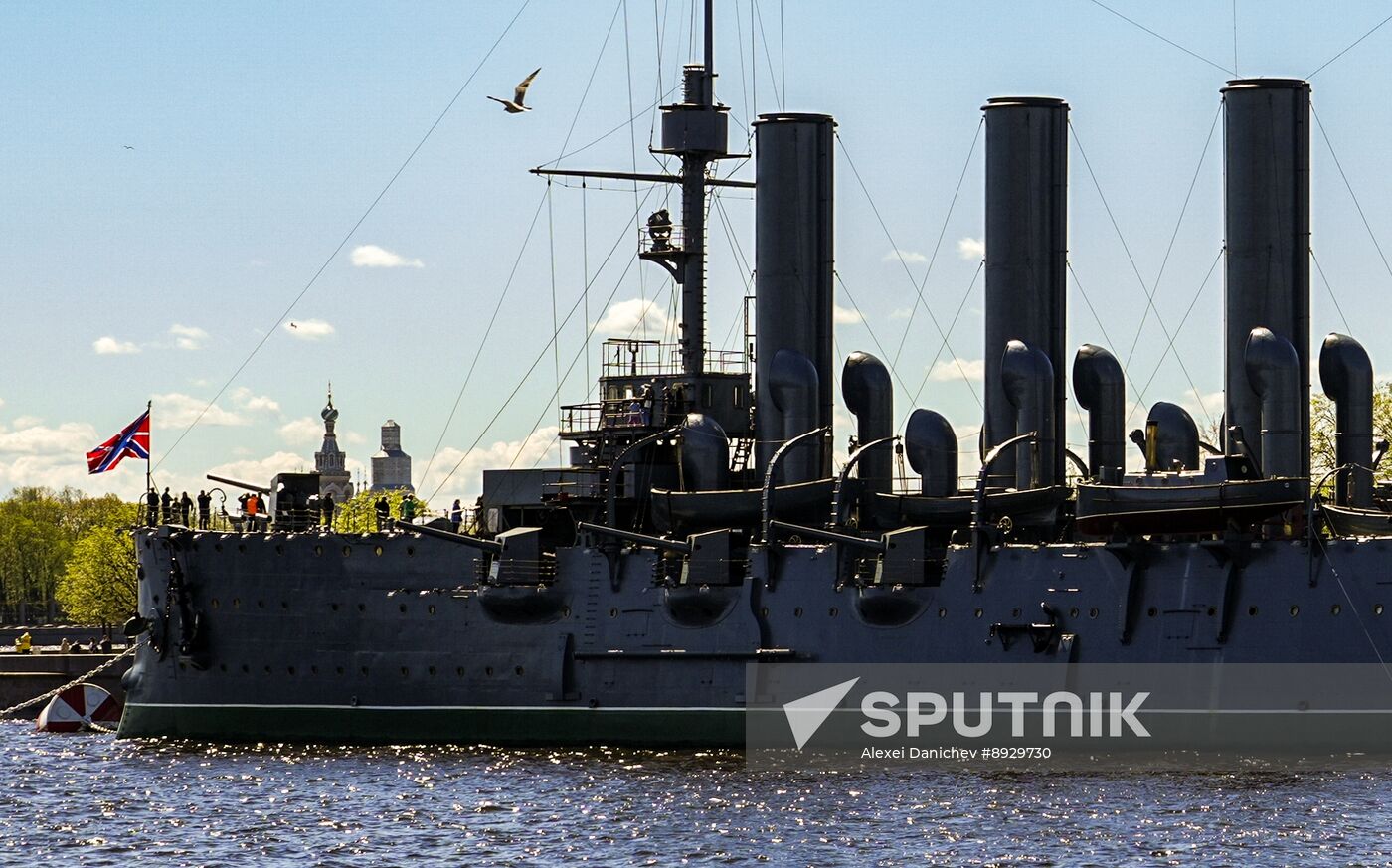 Russia Aurora Cruiser Anniversary