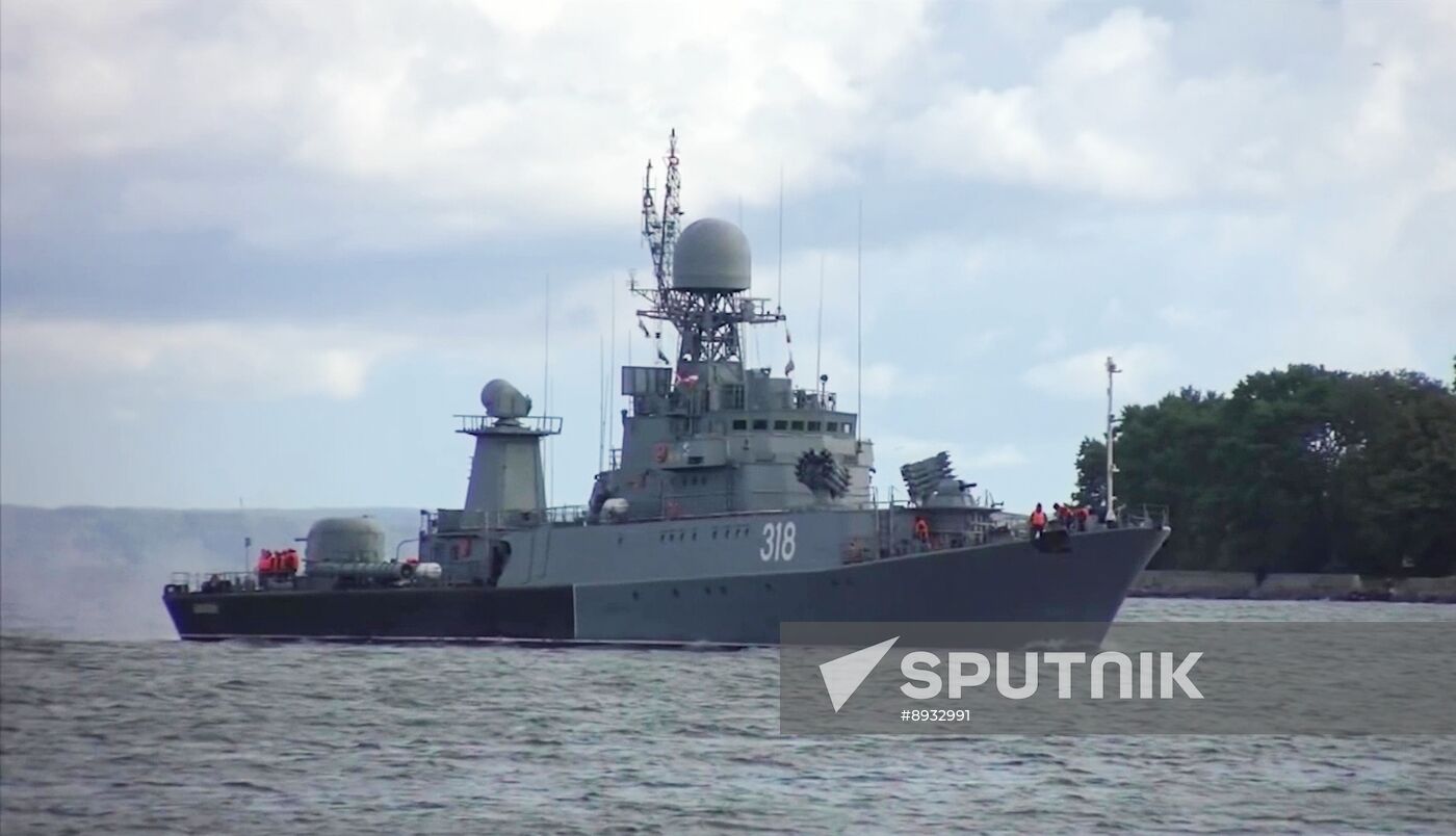 Russia Navy Baltic Fleet Drills