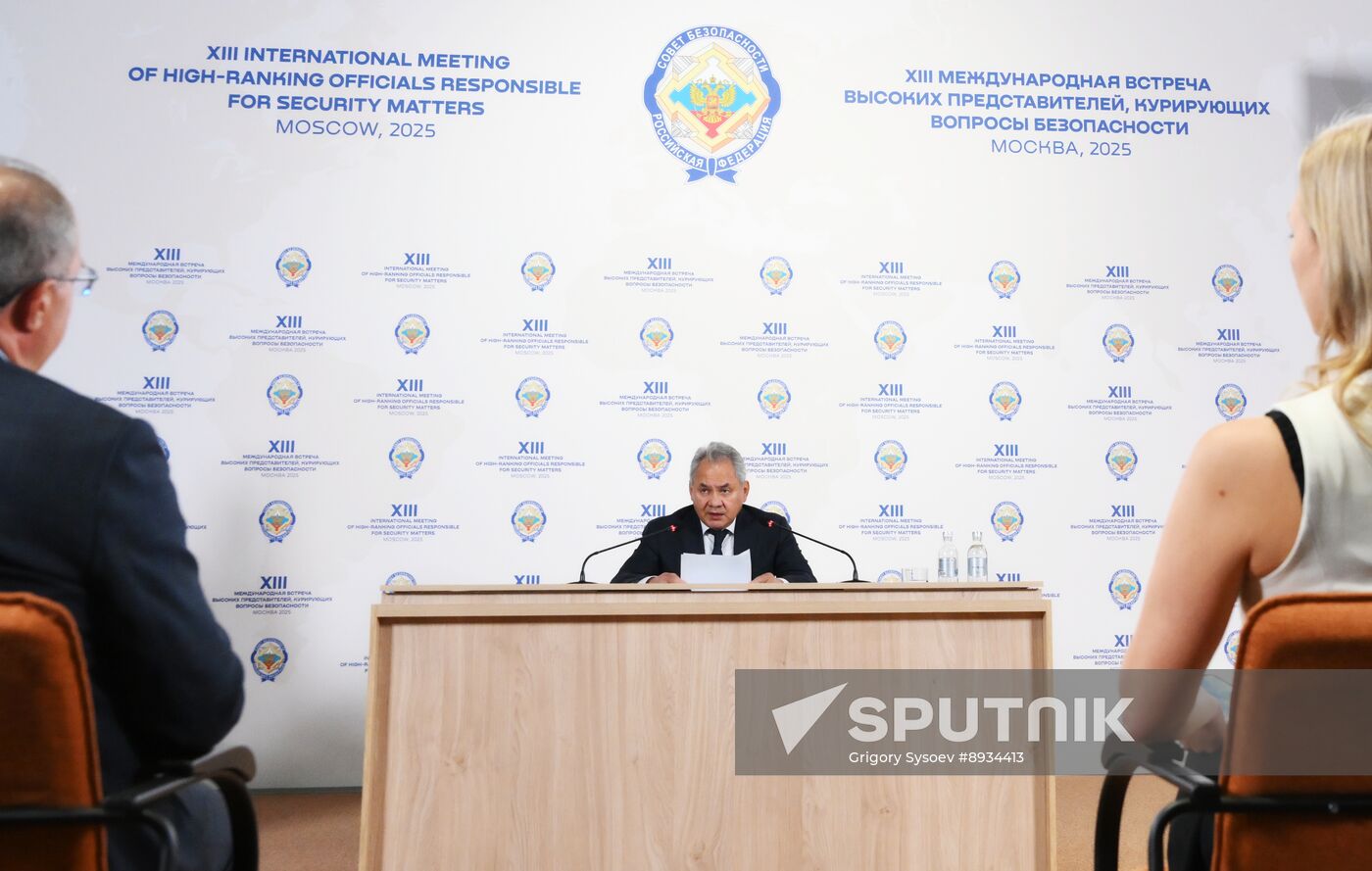 Russia International Security Meeting News Conference