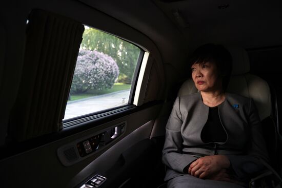 Russia Putin Former Japanese PM Widow