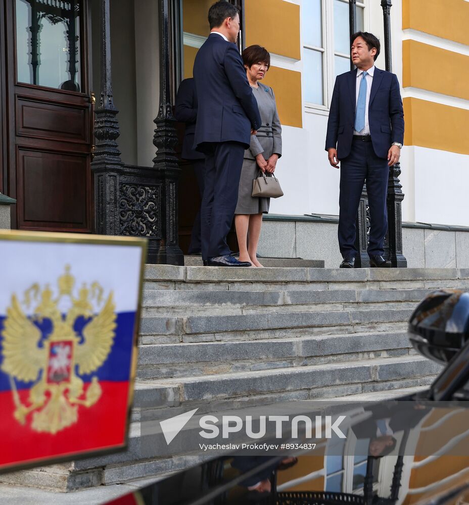 Russia Putin Former Japanese PM Widow