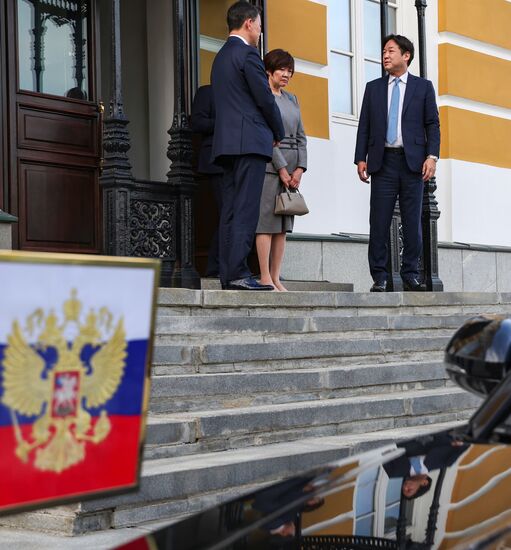 Russia Putin Former Japanese PM Widow