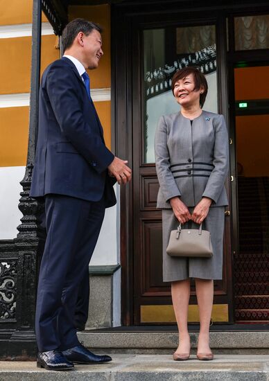 Russia Putin Former Japanese PM Widow