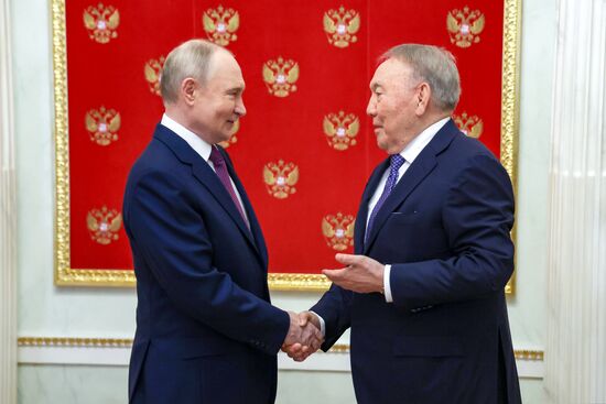 Russia Putin Former Kazakh President
