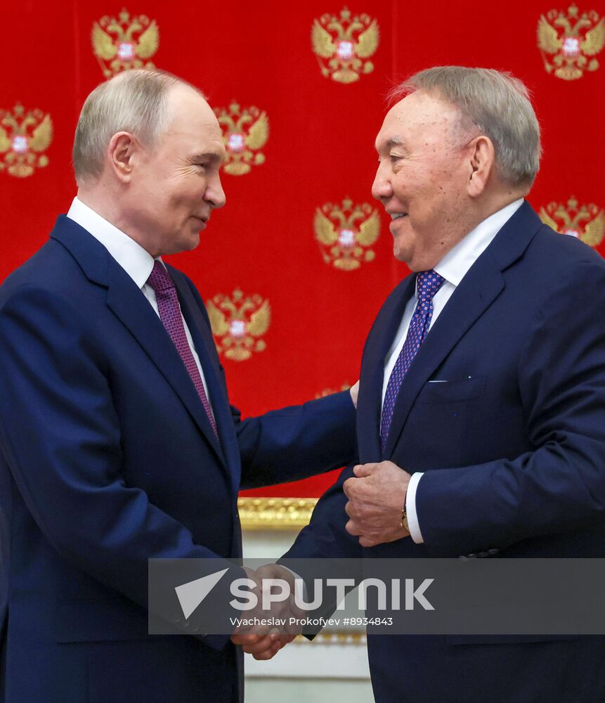 Russia Putin Former Kazakh President