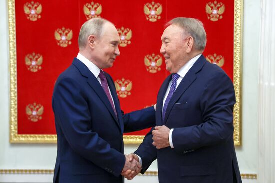 Russia Putin Former Kazakh President