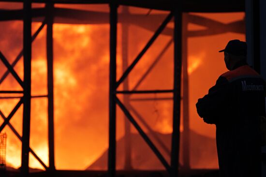 Russia Industrial Building Fire