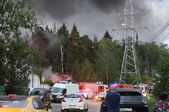 Russia Industrial Building Fire