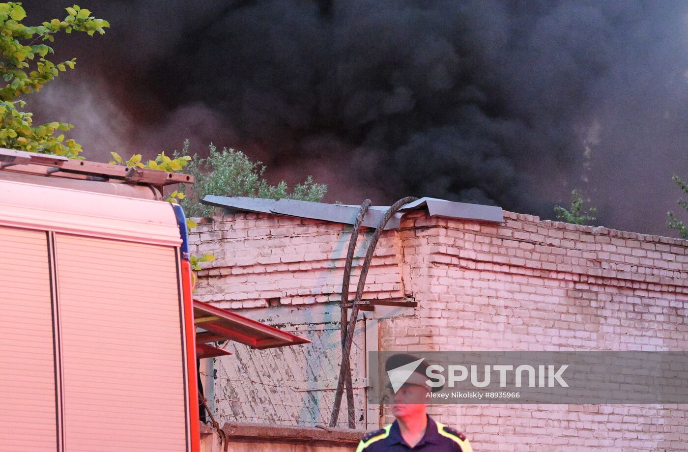 Russia Industrial Building Fire