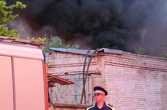 Russia Industrial Building Fire