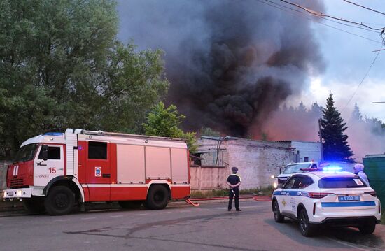Russia Industrial Building Fire