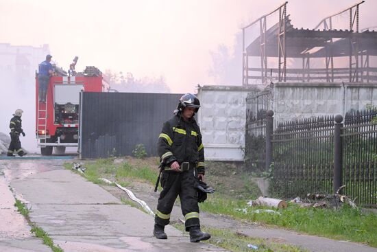 Russia Industrial Building Fire