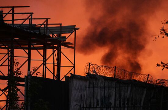 Russia Industrial Building Fire