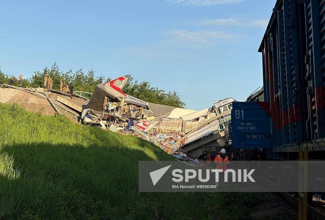 Russia Bryansk Region Bridge Collapse