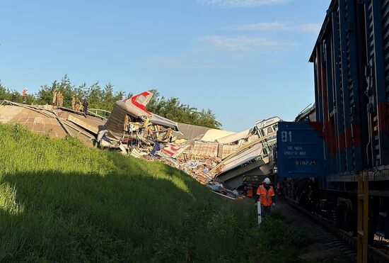 Russia Bryansk Region Bridge Collapse