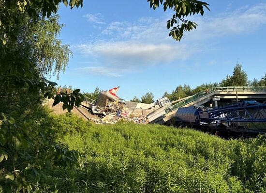 Russia Bryansk Region Bridge Collapse