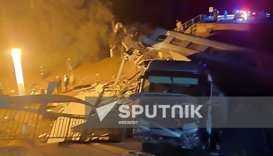 Russia Bryansk Region Bridge Collapse