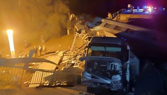 Russia Bryansk Region Bridge Collapse