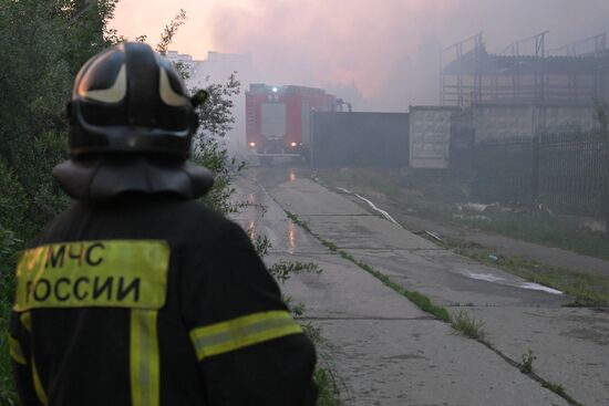 Russia Industrial Building Fire