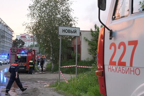 Russia Industrial Building Fire