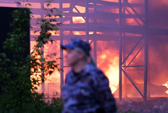 Russia Industrial Building Fire