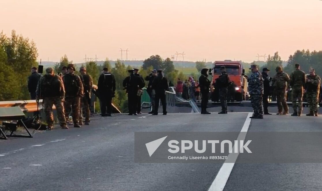 Russia Bryansk Region Bridge Collapse