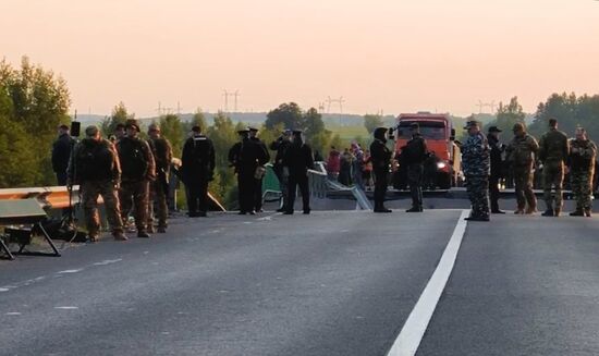 Russia Bryansk Region Bridge Collapse