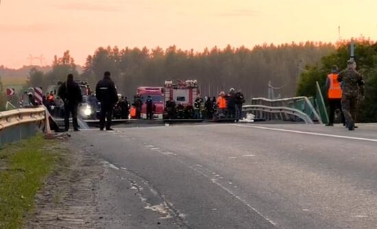 Russia Bryansk Region Bridge Collapse
