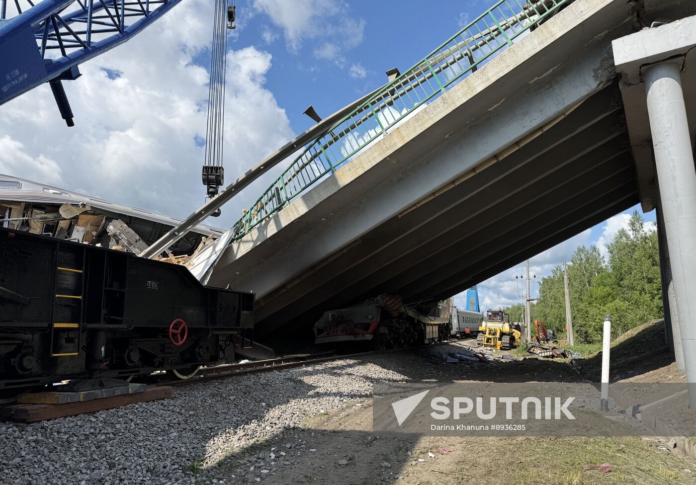 Russia Bryansk Region Bridge Collapse