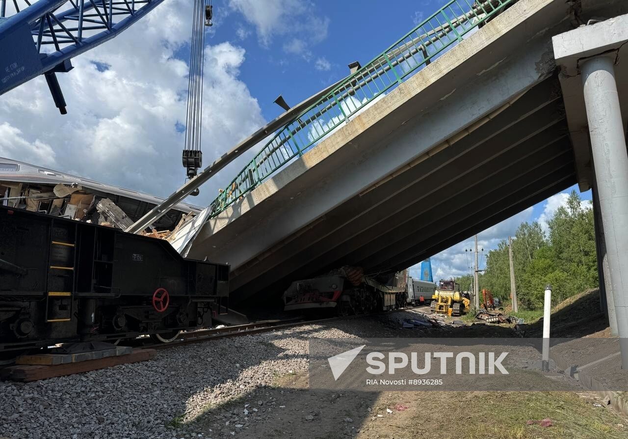 Russia Bryansk Region Bridge Collapse