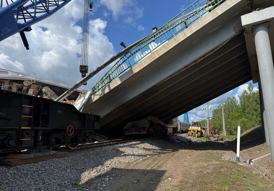 Russia Bryansk Region Bridge Collapse